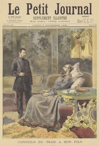 The Dying Tsar Alexander III of Russia Giving Advice to His Son by Fortune Louis Meaulle