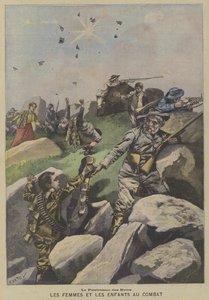 The patriotism of the Boers: women and children helping out on the front line by Fortune Louis Meaulle