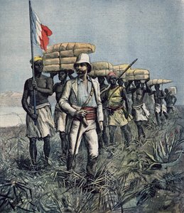 Lieutenant Mizon on his 1892 Mission of Exploration of the River Benue Area in Nigeria, from 