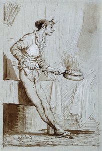 Servant with a Bedwarmer by Fortuny y Carbó