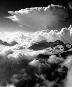 Climbing up Breithorn, peak of the Monte Rosa range by Fosco Maraini