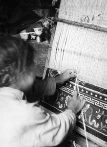 The Carpet Weaver, Gyantsé, Tibet by Fosco Maraini