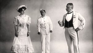 Florence Jameson, Reginald Switz and Alfred Clarke in a Scene from The Blue Moon, 20th Century by Foulsham and Banfield