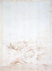 An Italian Hill Town (recto) by Fra Bartolomeo