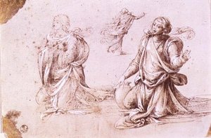 Three Studies of a Female Figures for The Woman of Samaria