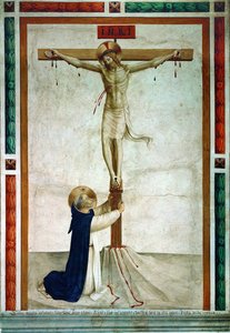 Saint Dominic Adoring the Crucifix by Fra (c.1387-1455) Angelico