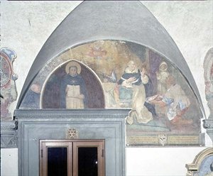 The Miraculous Discovery of the Key to the Belt of St. Antoninus, lunette by Fra (c.1387 1455) Angelico