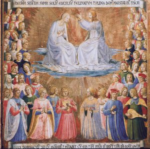 The Coronation of the Virgin (detail) by Fra  Angelico