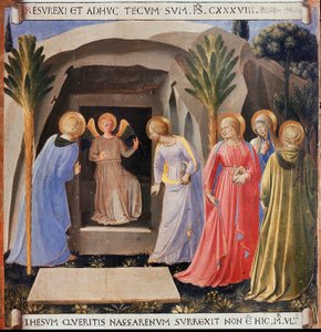 The Three Marys at the Tomb. Life of Christ, Armadio degli Argenti by Fra  Angelico