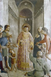 St Lawrence giving alms