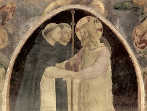 Christ Welcomes Two Dominican Friars (detail) by Fra Angelico