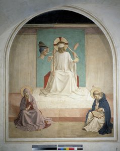 Christ Mocked with the Virgin and Saint Jerome. Fresco by Guido di Pietro by Fra Angelico