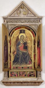 The Linaiuoli Triptych: The Virgin and Child enthroned with St. John the Baptist and St. Mark, 1433