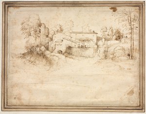 Farmhouse on the Slope of a Hill by Fra Bartolommeo