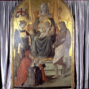 Madonna and Child Enthroned with SS. Stephen, John the Baptist, Francesco Datini and the Ceppo family