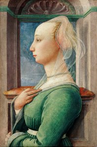 Profile Portrait of a Young Woman, ca 1445 by Fra Filippo Lippi