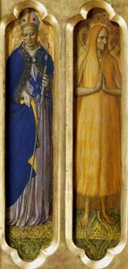 Saints Louis of Toulouse and Mary of Egypt from the Perugia Altarpiece by Fra Giovanni Angelico da Fiesole