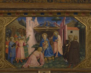 The Adoration of the Magi The Annunciation Retable with 5 Predella Scenes