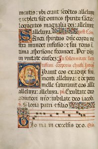 Initial C: The Resurrected Christ by Fra Vincentius a Fundis