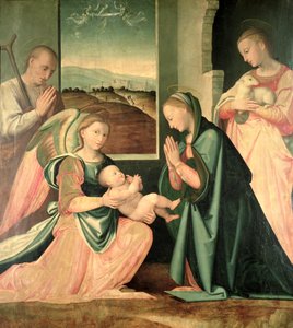The Holy Family with St. Agnes by Fra da Pistoia Paolino