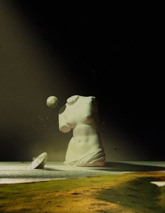 Ancient Statue Cosmic Dream by Fran Rodríguez