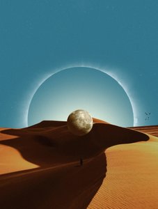 Surreal Desert Moon by Fran Rodríguez