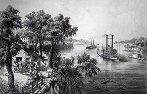 Low Water in the Mississippi, pub. by Currier and Ives