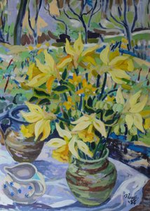 First Daffodils by Frances Naggs