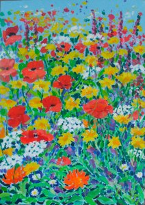 Wild Flower Meadow, 2024 by Frances Naggs