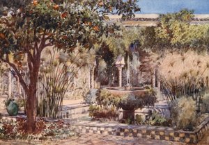 The Garden Court of an Old Moorish Villa, Algiers