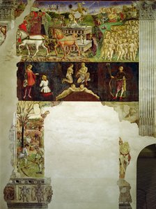 Allegory of May: the Triumph of Apollo, astrological symbols of Gemini ...