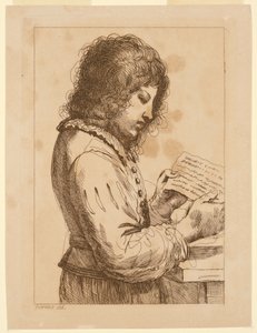 A Boy Reading by Francesco Bartolozzi