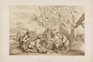 Adoration by the Shepherds (Old and New Testament after Castiglione)