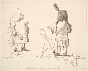 Caricatures of Lord Melcombe and Lord Winchelsea, December 22, 1781 by Francesco Bartolozzi