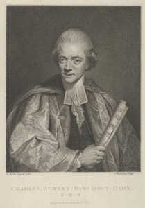 Charles Burney, April 1, 1784 by Francesco Bartolozzi