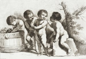 Four Putti by Francesco Bartolozzi