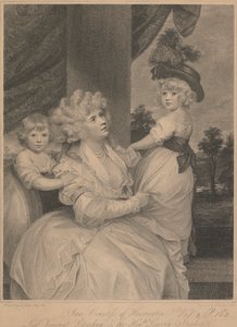 Jane, Countess of Harrington, Lord Viscount Petersham and the Honourable Lincoln Stanhope by Francesco Bartolozzi