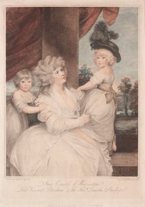 Jane, Countess of Harrington and Her Children by Francesco Bartolozzi