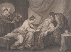 King Lear and Cordelia, Shakespeare, King Lear, Act 4, Scene 7, ca. 1783