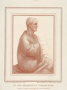 Man Sitting Crosslegged, Profile by Francesco Bartolozzi