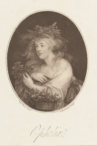 Ophelia, Hamlet, Act 4, 1784 by Francesco Bartolozzi
