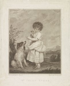 Portrait of Philip Yorke with Dog and Bird by Francesco Bartolozzi