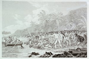 The Death of Captain Cook, c.1783 (engraving) by Francesco Bartolozzi