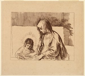 The Virgin Teaching the Infant Jesus by Francesco Bartolozzi