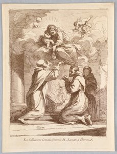 Three Saints, the Virgin and Child in the Clouds