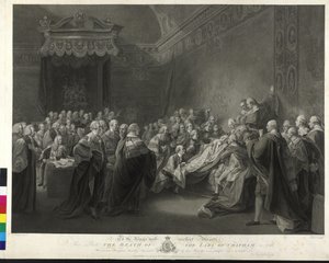 The death of Earl of Chatham William Pitt