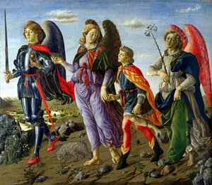 The Three Archangels and Tobias by Francesco Botticini