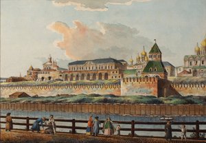 View of the Winter Kremlin Palace from Moskva River