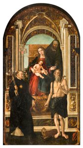 North Transept, Altar of Saint Nicholas, Madonna Enthroned and Child Saint Anne Saints Nicholas of Tolentino and Jerome