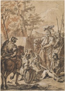 Alexander the Great before the Corpse of Darius by Francesco Fontebasso
